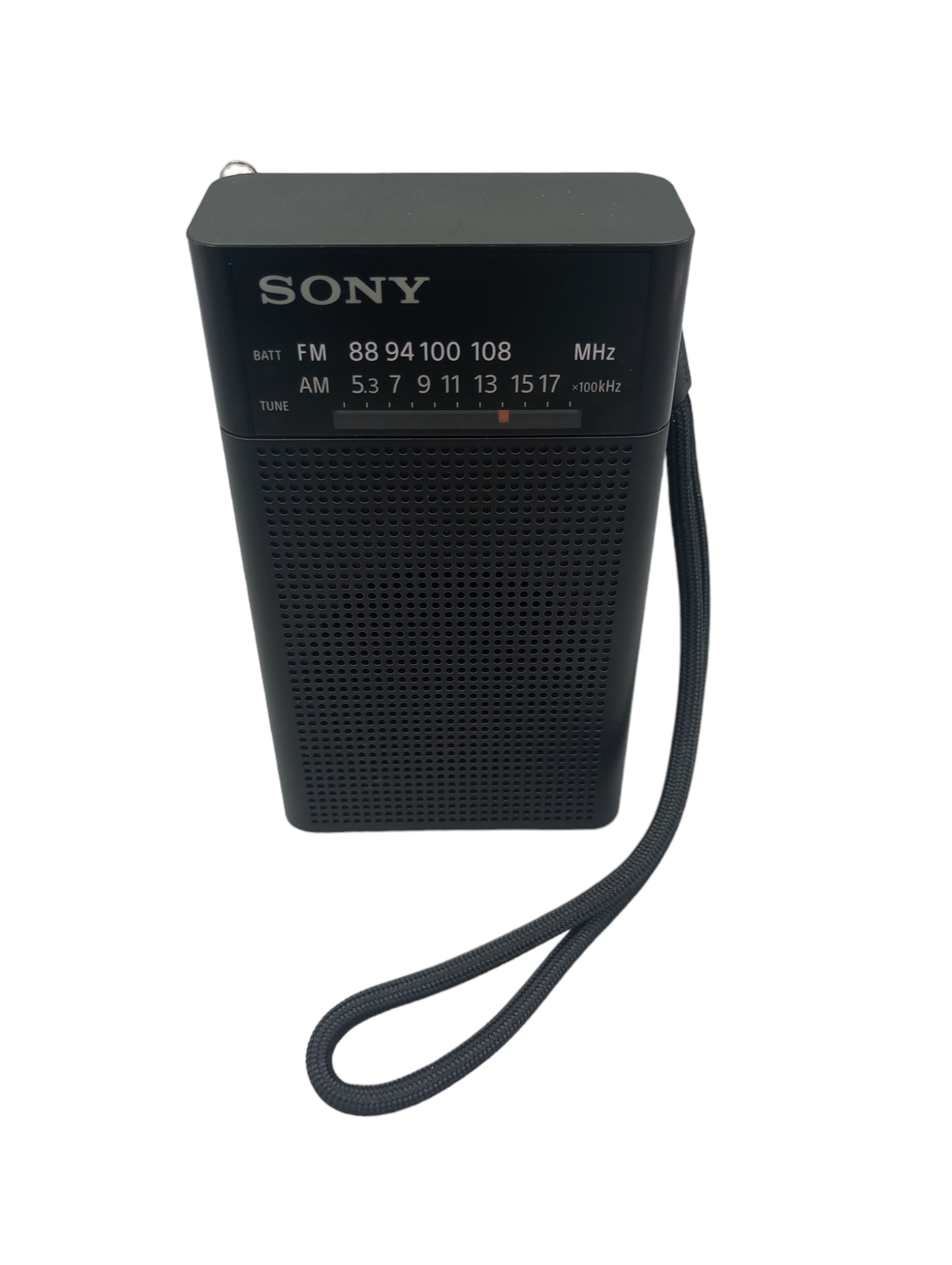 Sony ICFP27 Portable BatteryOperated Black Radio with Speaker and AM