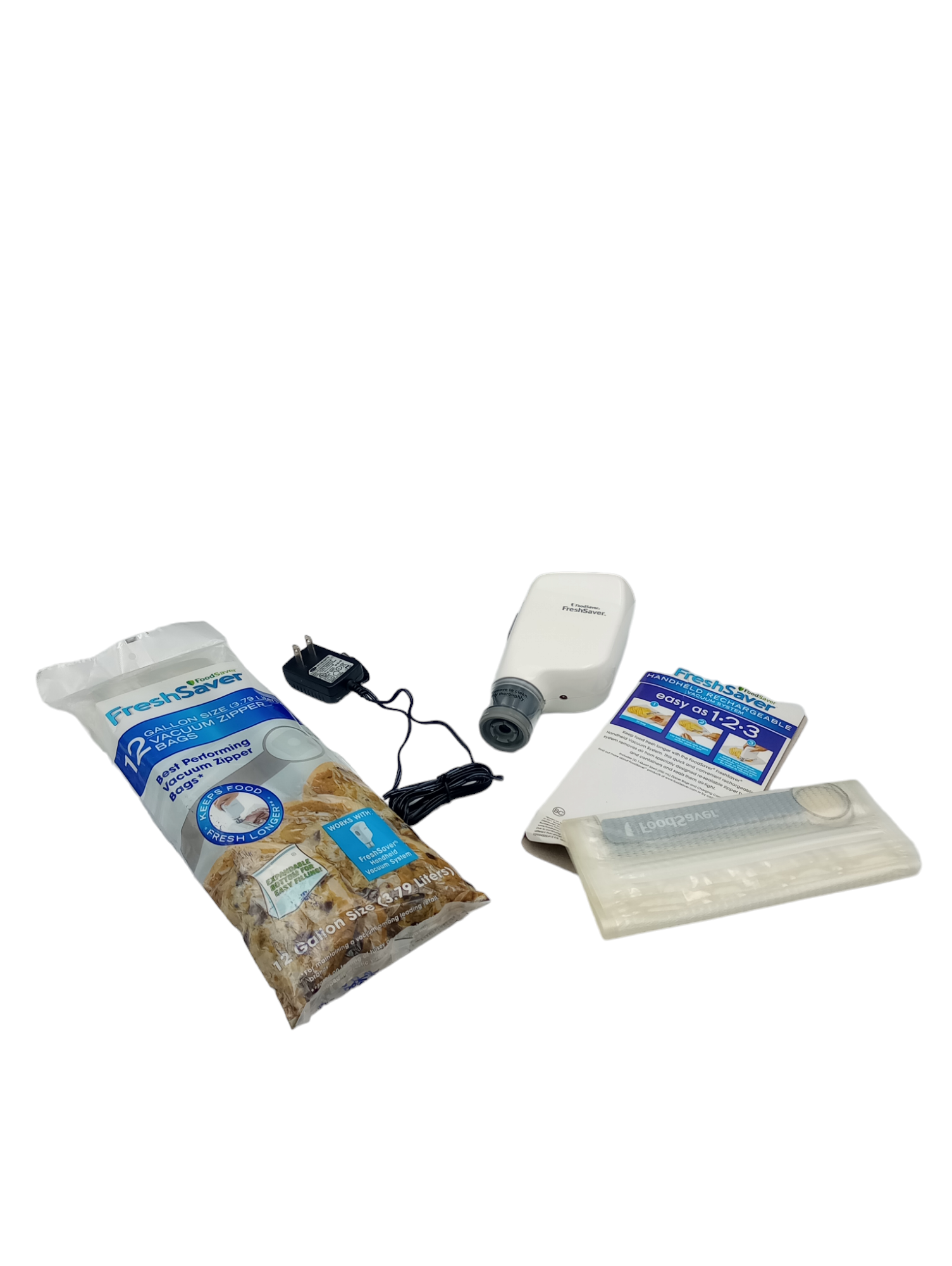 Food Saver FreshSaver Handheld Rechargeable White Vacuum Sealer