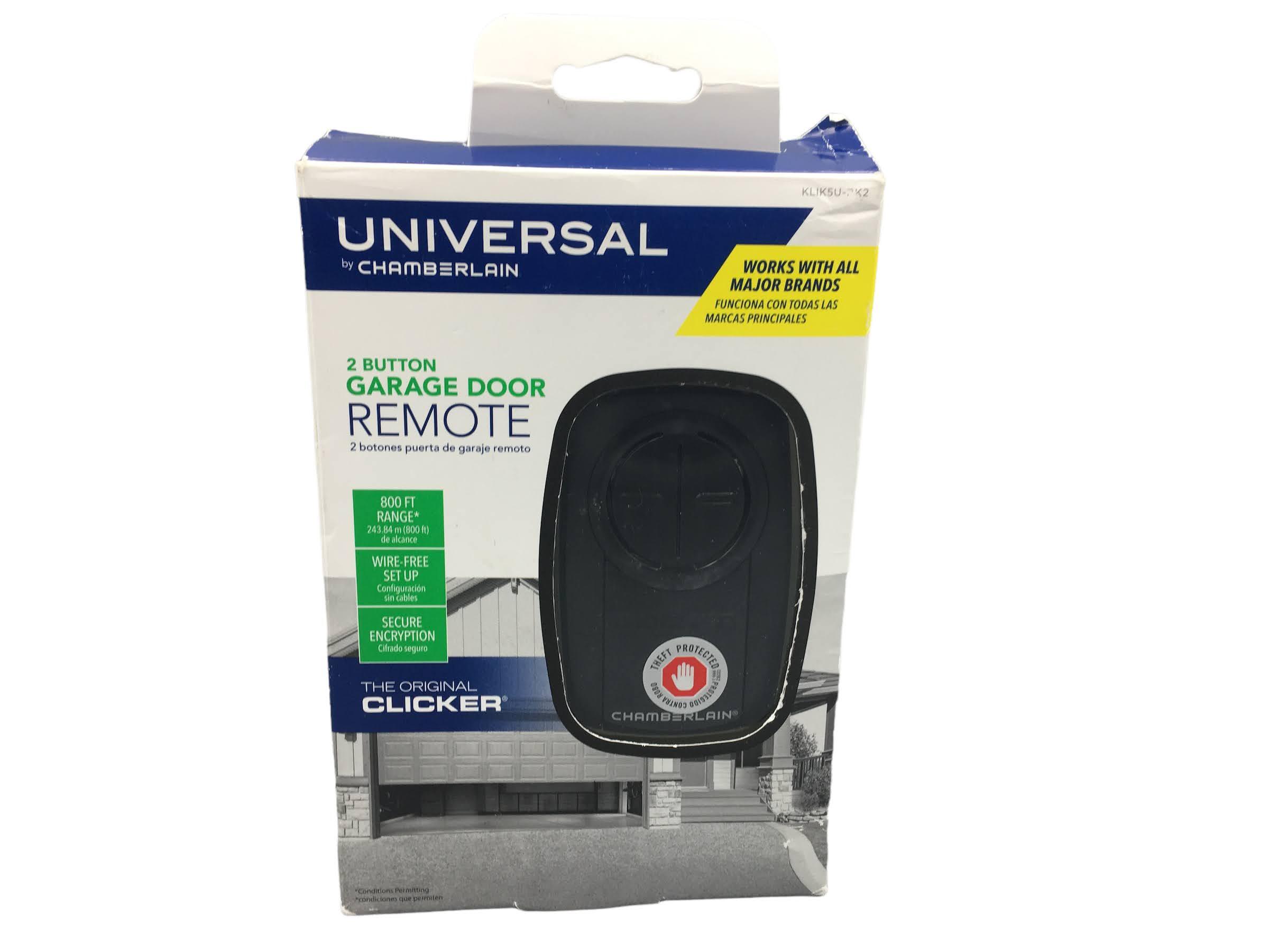 Chamberlain KLIK5UBK2 Clicker 2Button Garage Door Opener Remote