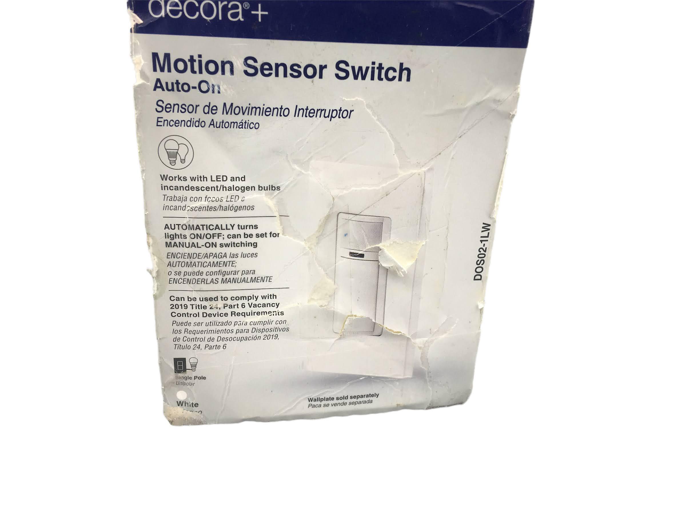 Leviton Decora+ R02DOS021LW Single Pole Decora Motion Sensor Light