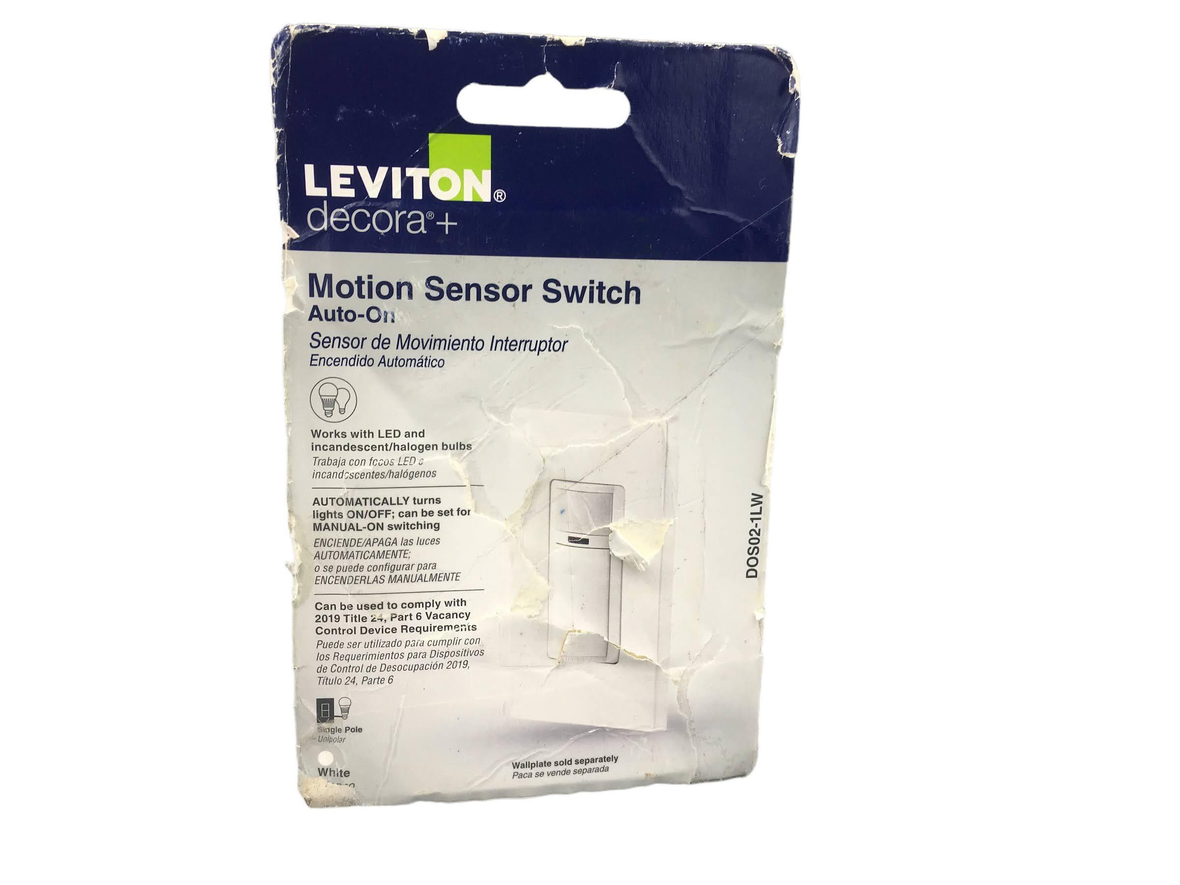 Leviton Decora+ R02DOS021LW Single Pole Decora Motion Sensor Light