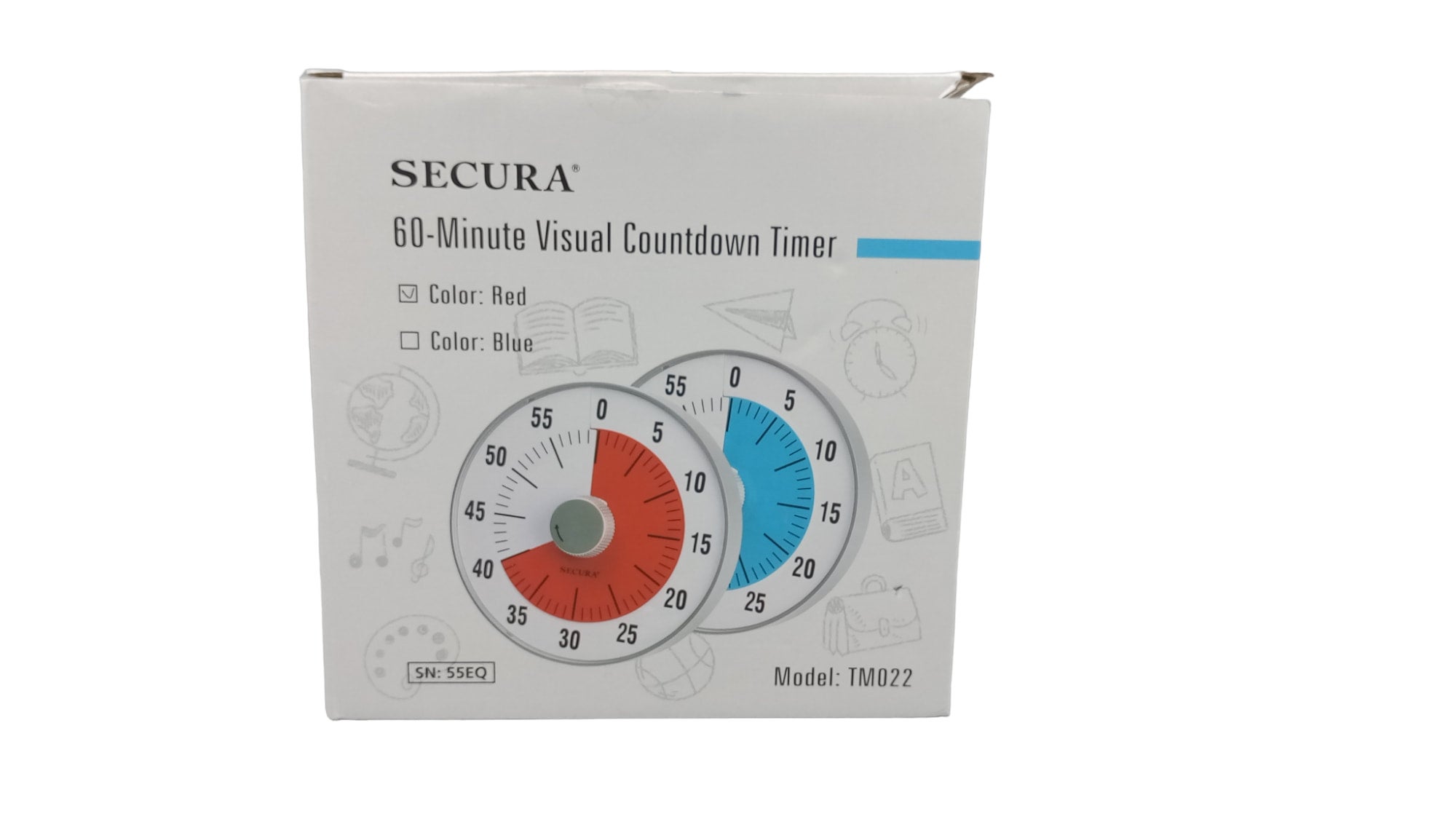 Secura Tm022 Battery Operated 60 Minute Visual Countdown Timer Secura Tm022 Battery Operated 60 Minute Visual Countdown Timer
